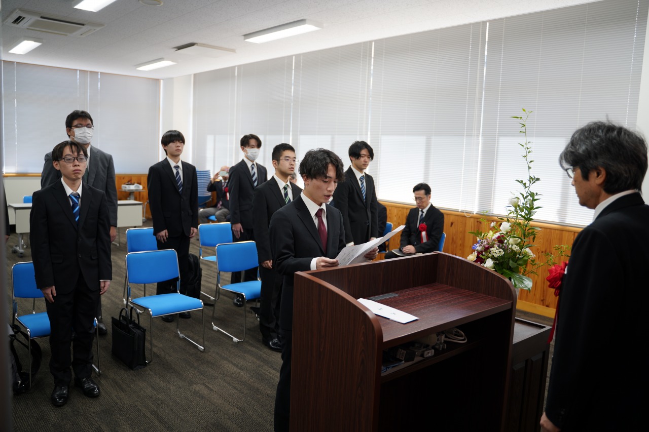 令和７年度 短期課程機械科 後期（第20期）の入学式を開催しました