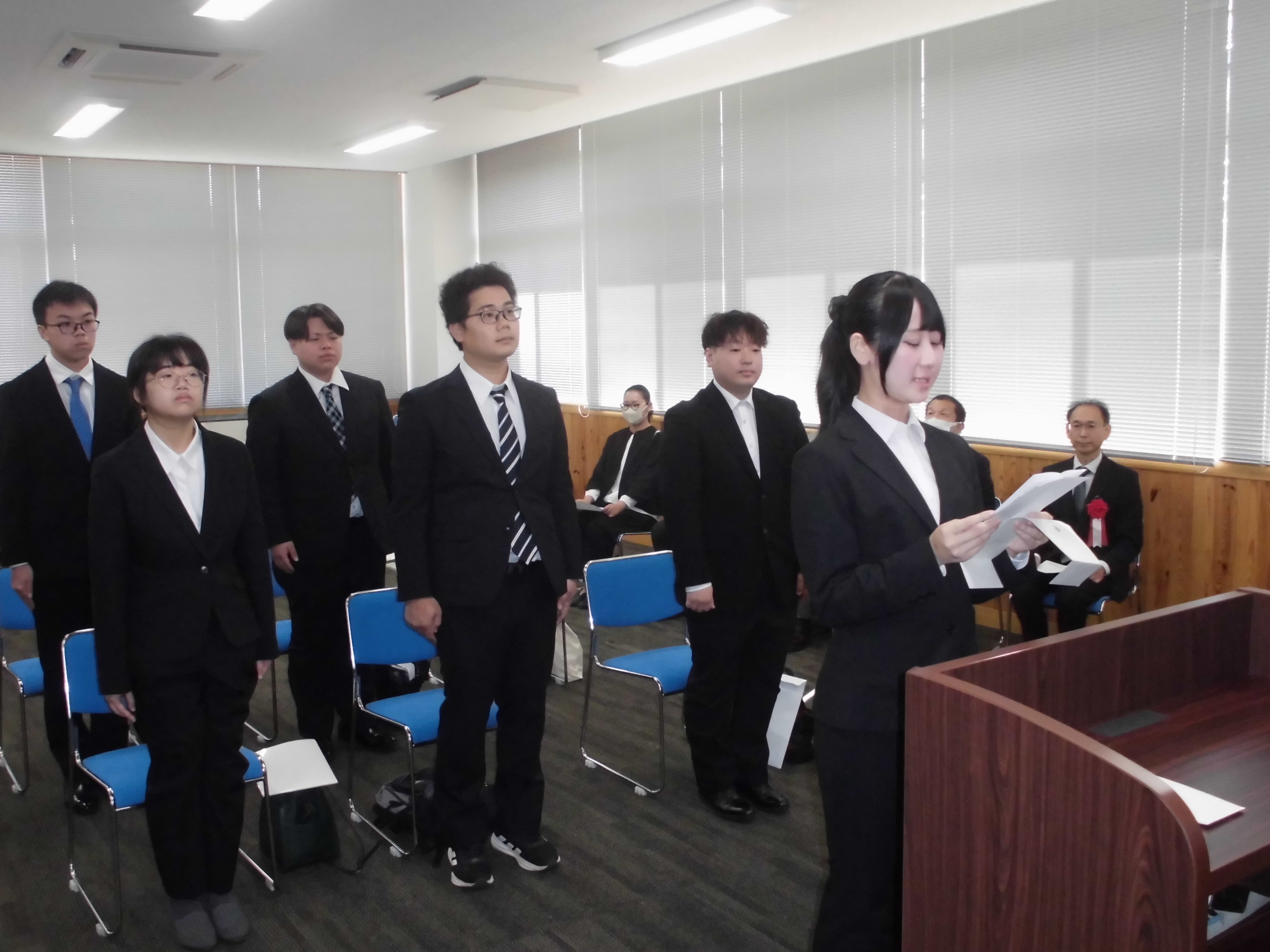 令和8年度 短期課程機械科 後期(22期)の入学式を行いました。