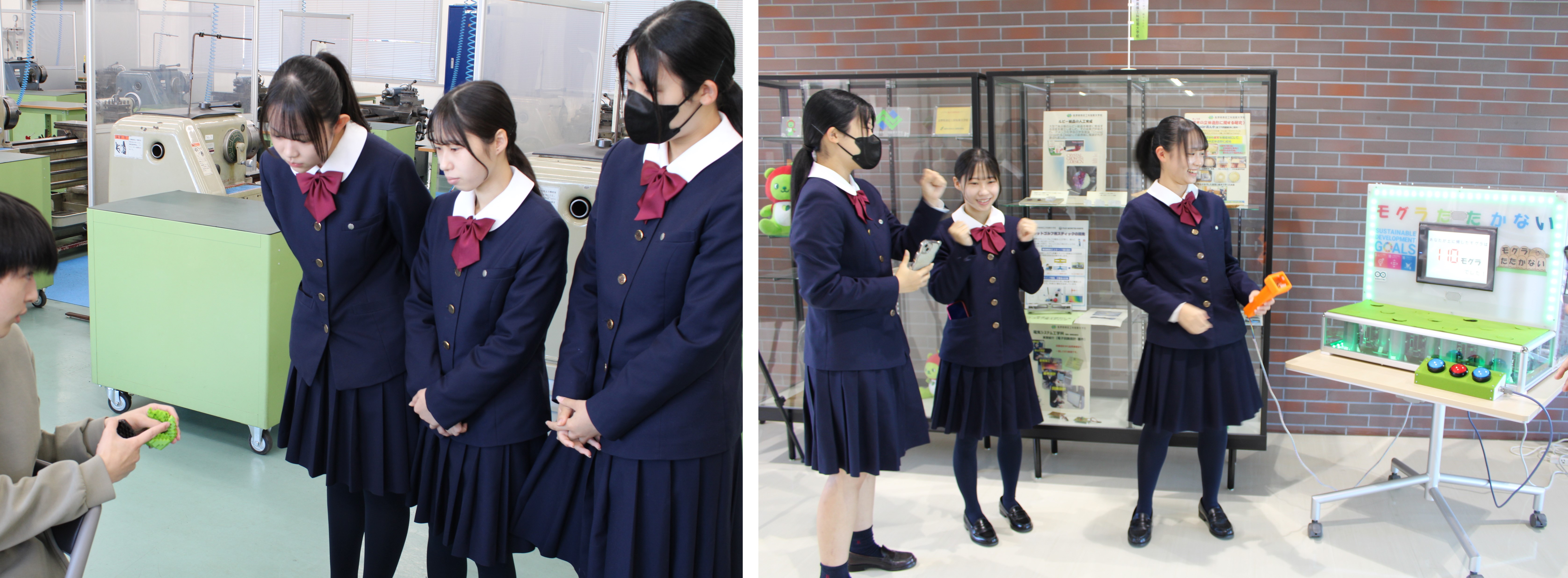 伊那西高校生徒会の皆さんが学校見学に来ました